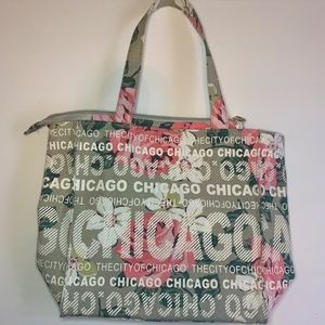 Gray Floral Chicago Robin Ruth Purse/Bag